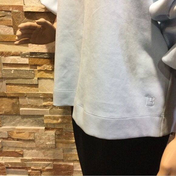 TED BAKER Irissa Puffed-sleeve Cotton-blend Jersey Sweatshirt In Pl-blue - Picture 5 of 9